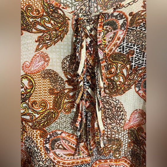 Lane Bryant Paisley Boho Coastal Lightweight Blouse Size 22/24 - Picture 5 of 10